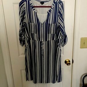 Linen drawstring dress